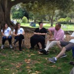 Taj James, Movement Strategy Center, speaking with UCI students and community activists during Climate Action Dialogue