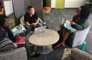 students in a lounge
